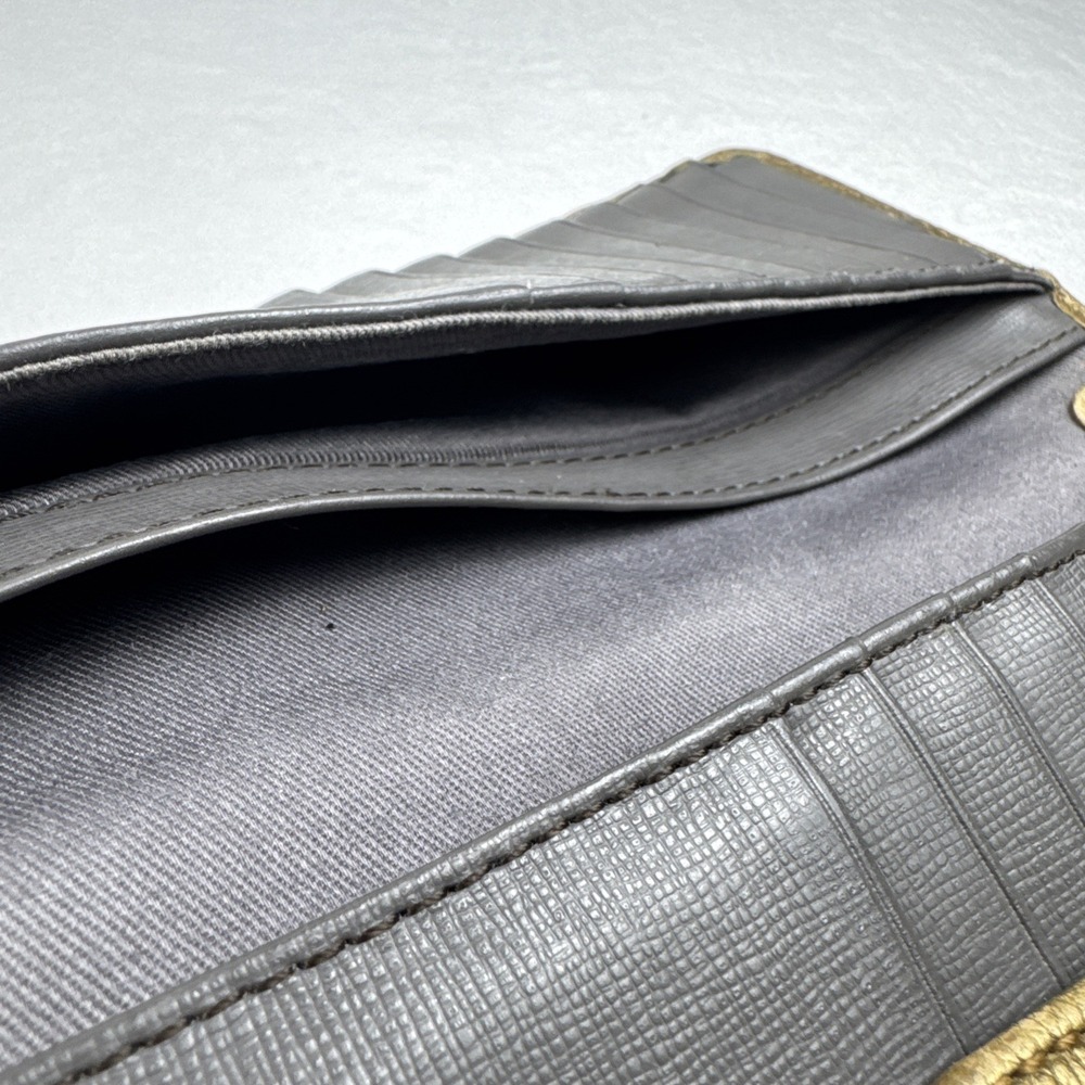 FOSSIL Quinn Slim Wristlet Clutch Bi-Fold Wallet Pebbled Metallic Gold SWL1085 - Picture 5 of 12